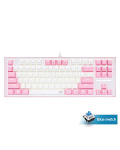 REDRAGON BES K611 USB White Pink Mechanical Gaming Keyboard - Blue Switch