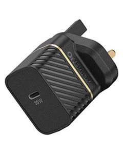 OtterBox UK Wall Charger 30 Watts GaN – 1X USB-C 30W USB-PD - Black