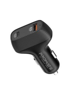 PROMATE DriveGear-33w High Speed Dual USB Car Charger - Black