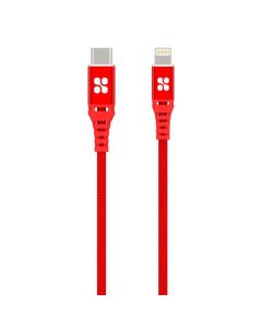 PROMATE PowerCord USB-C™ To Apple Lightning Data & Charge Cable 120CM - Red