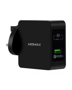 MOMAX 48W ONEPlug 2 ports Fast Charging Adaptor - Black