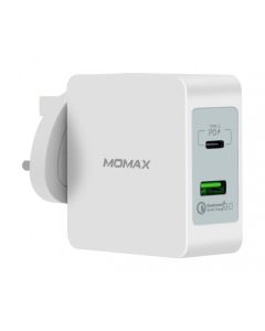 MOMAX 48W ONEPlug 2 ports Fast Charging Adaptor - White