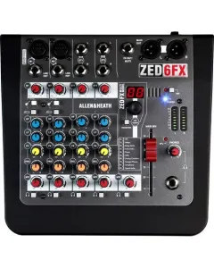 ALLEN & HEATH ZED6FX 6 CHANNEL LIVE MIXER WITH FX