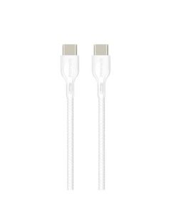 PROMATE POWERBEAM-CC USB-C TO USB-C DATA&CHARGE CABLE 60WATTS 120CM -WHITE