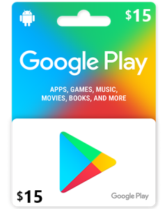GOOGLE PLAY CARDS $15 USA ACCOUNT (instant SMS delivery)