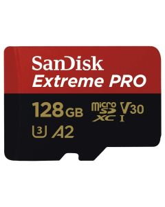 Sandisk Extreme Pro MicroSDXC 128GB UHS-1 Memory Card With Adapter - 170MB/S