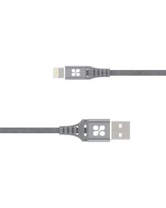 Promate Ultra-Slim Power and Data Cable with Lightning Connector 120Cm - Grey