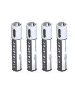 POWEROLOGY USB RECHARGEABLE BATTERY - AAA (4PACK)