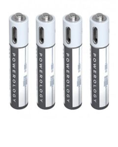 Powerology USB Rechargeable AA Battery (4pc pack)