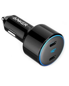 ANKER POWERDRIVE+III DUO 48W CAR CHARGER WITH 2 USB-C - BLACK