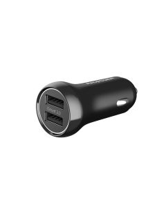 RAVPOWER 12W DUAL PORTS USB CAR CHARGER-BLACK- RP-PC085