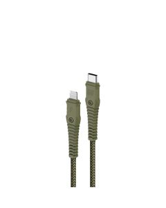  MOMAX TOUGH-LINK LIGHTNING TO TYPE-C 2X STRAIN RELIEF CABLE1.2M-GREEN