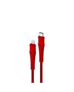 MOMAX TOUGH-LINK LIGHTNING TO TYPE-C 2X STRAIN RELIEF CABLE1.2M-RED