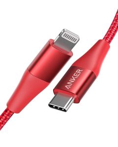 ANKER POWERLINE+ II USB C TO LIGHTING(NYLON)0.9M(PD ) -RED