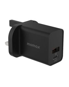 Momax One Plug 30W Dual Port Charger (UM18) - Black
