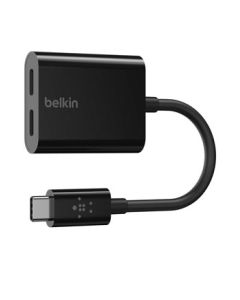 BELKIN USB-C AUDIO+CHARGE ADAPTER - BLACK