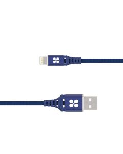 PROMATE Nervelink-i2 High Tensile Strength Power and Data Cable with Lightning Connector - 200cm - Blue