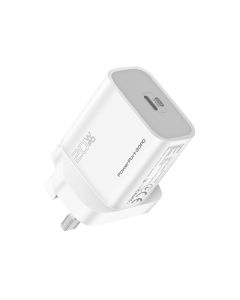 PROMATE PowerPort-20PD 20W Power Delivery USB-C Wall Charger - White
