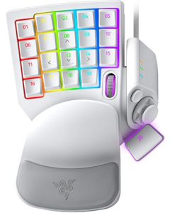 RAZER TARTARUS PRO GAMING KEYPAD WITH ANALOG - OPTICAL KEY SWITCHES(MERCURY WHIT)