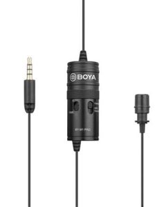 BOYA BY-M1 PRO UNIVERSAL LAVALIER MICROPHONE FOR SMARTPHONE/TABLET/COMPUTER/CAMERA - BLACK
