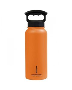 Fifty Fifty 34oz Insulated Bottle with Wide Mouth 3-Finger Lid - Orange