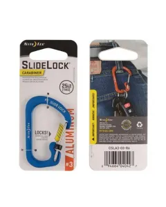 Nitelze Slide Lock Carabiner Aluminium - Blue