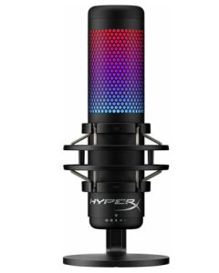 HyperX QuadCast S – RGB USB Standalone Anti-Vibration Shock Mount Microphone for PC, PS4 and Mac - Black