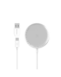 PROMATE AuraMag-15W 15W Ultra-Fast Magnetic Wireless Charger - Silver