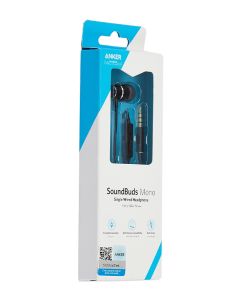 Anker Soundbuds Mono Single Wired Headphone-Black