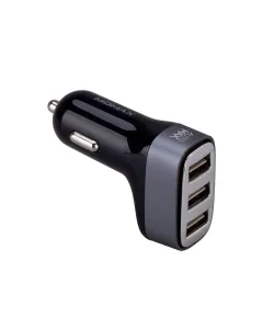MOMAX Polar Light Series Car Charger-Dual 3 USB Ports -Black