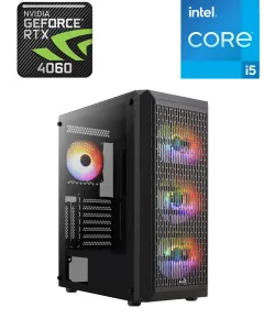 Aerocool Beam Intel Core I5-12th Gen Rtx 4060 Gaming Pc - Black