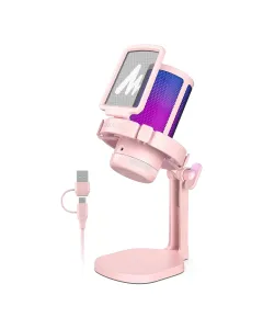 Maono Gaming Microphone With Noise Cancellation - Pink