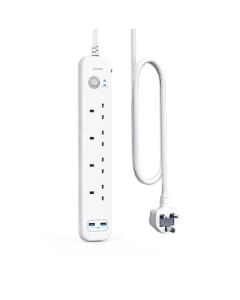 Anker PowerExtend (USB 4 Strip) 6-IN-1 PowerStrip -White