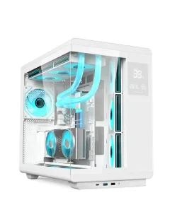 Acer U600W ATX Computer Case with 7 pre-installed 120mm ARGB fans – White