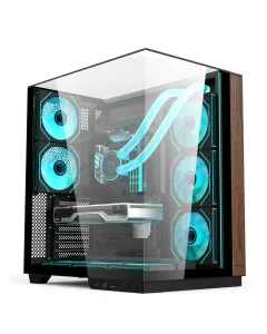 Acer V333B Mid Tower Gaming PC Case – Wooden Black (8-Fans)