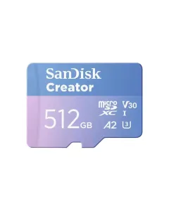 SANDISK CREATOR MICRO CARD UHS-I WITH ADAPTER 512GB UP TO 190MBS