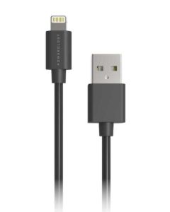 Powerology Data &amp; fast Charge(1.2m/4ft) USB to Lighting Cable-Black
