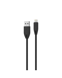 Powerology Braided USB-A to Lightning Cable 1.2M - Black