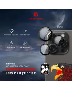 Liberty Guard Camera Lens With Installation Kit 16pro/promax - Black Titanium