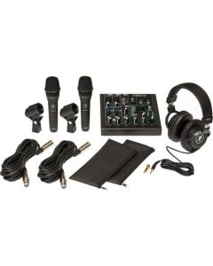 Mackie Performer Bundle Content 6 Channel Mixer With Effects & Usb, 2 Dynamic Microphones & Headphone