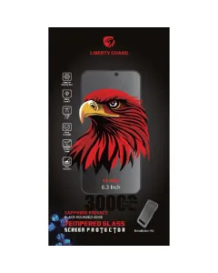 Liberty Guard 2.5d Full Cover Clear Black Edge Sapphire Coating Glass With Applicator - Iphone 16 Pro 6.3"