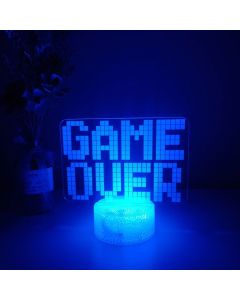 Creative 3D Visualization Lamp -  Game Over