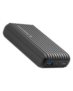 PROMATE Titan-10C Ultra-Compact Rugged Power Bank with USB-C Input & Output 10000mAh - Black