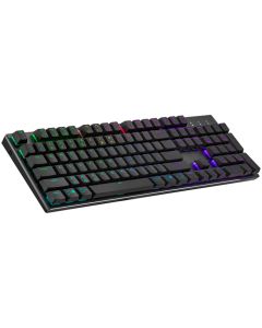 Cooler Master SK653 Full-sized Wireless Mechanical Keyboard (Clicky Mechanical Switch) - Low Profile RGB Blue - Black