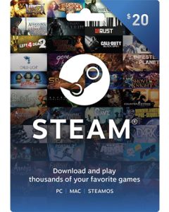 Steam Wallet Gaming Card- $20 (US)-card