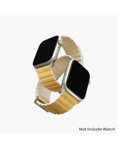 Uniq Revix Premium Edition Reversible Magnetic Apple Watch Strap 49/45/44/42mm - Canary (Canary Yellow/ivory)