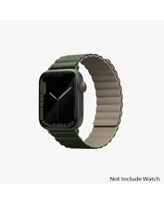 Uniq Revix Reversible Magnetic For Apple Watch Strap 42/44/45mm Pine (Green/Taupe)