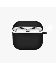 Uniq Nexo Active Hybrid Silicone Airpods 3rd Gen Case With Sports Ear Hooks Charcoal (Grey)-nexogry