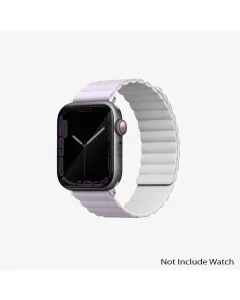 Uniq Revix Reversible Magnetic Apple Watch Strap 45/44/42mm - Lilac (Lilac/white)