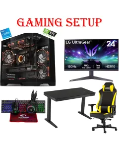 Lovingcool Intel Core I5 14th Gen Rtx 5060 8gb, 1tb Ssd, 16gb Ram Gaming Pc With Monitor/chair/desk And Gaming Kit Bundle